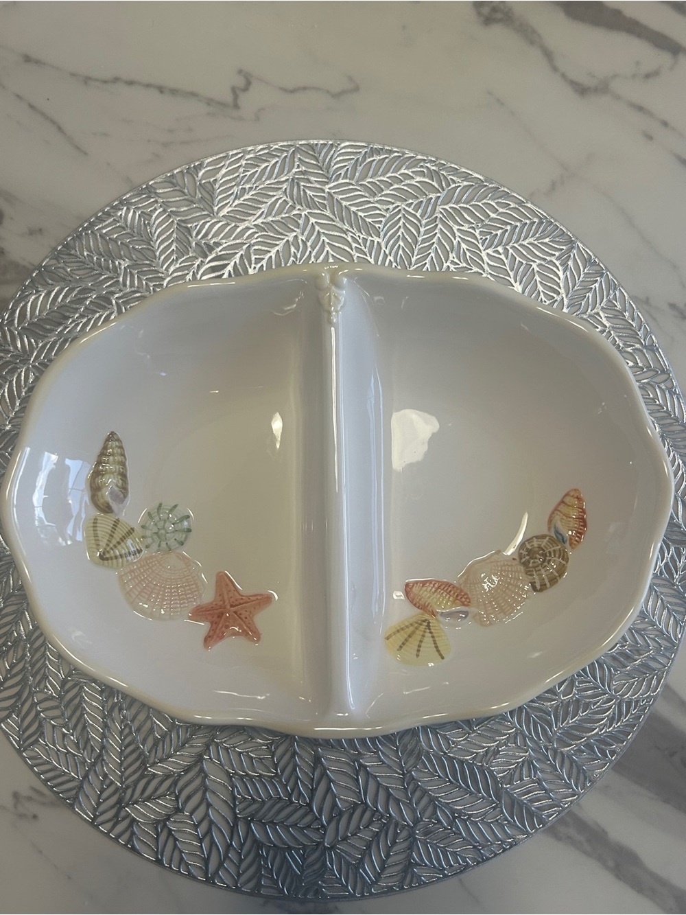 Sandy Shore Divided Serving Dish